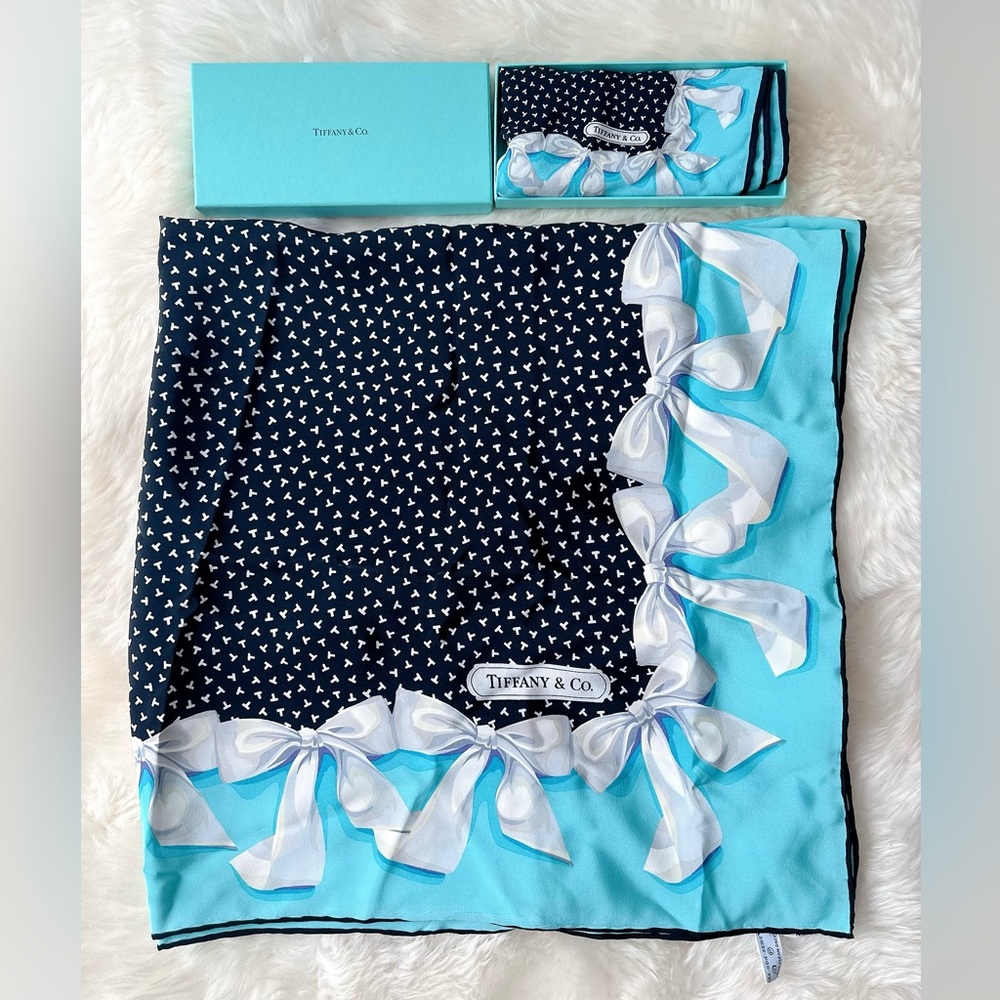 Tiffany & Co. 100% Silk 34” Square Scarf